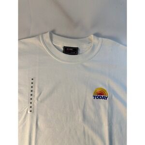 NBC Today‎ Show T-Shirt Graphic Logo Crew Neck Short Sleeve White Medium